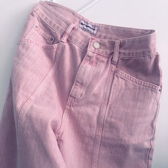 Korean Design Pink Denim Pants - Picture 5 of 16